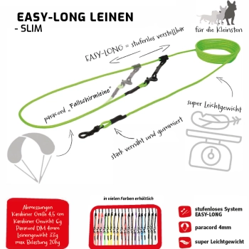 easylong Hundeleine - XS - Farbwahl